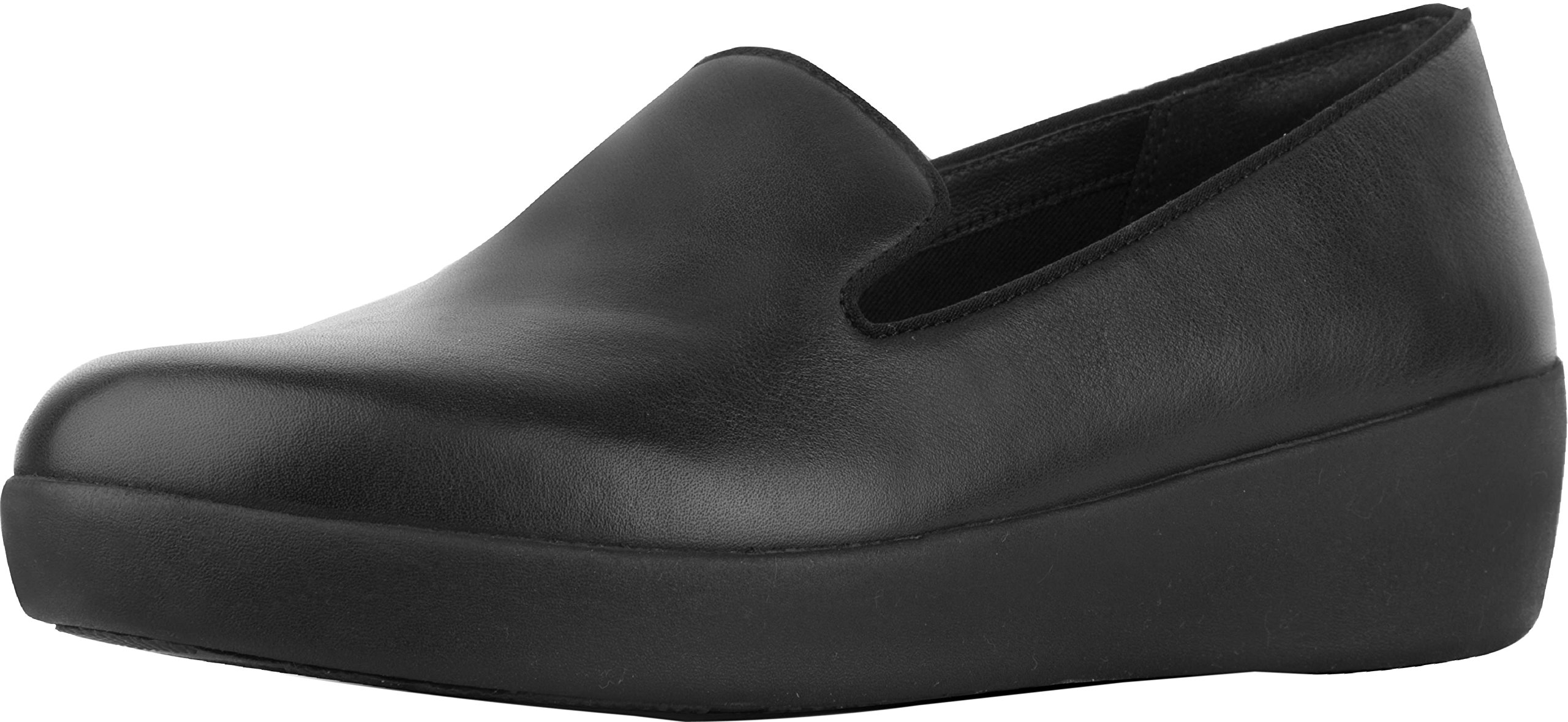 Fitflop Women's Audrey Metallic Smoking Slip-ons, Black (Black 001), 6 UK (39 EU)