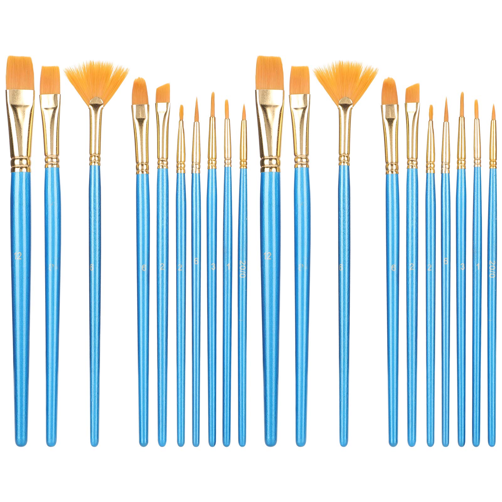 Respicefinem 2 Set Paint Brushes Oily Painting NonOily Drawing Round Tip Nylon Art Supplies Ideal for Artists Students Teenagers Children and Painters of All Levels