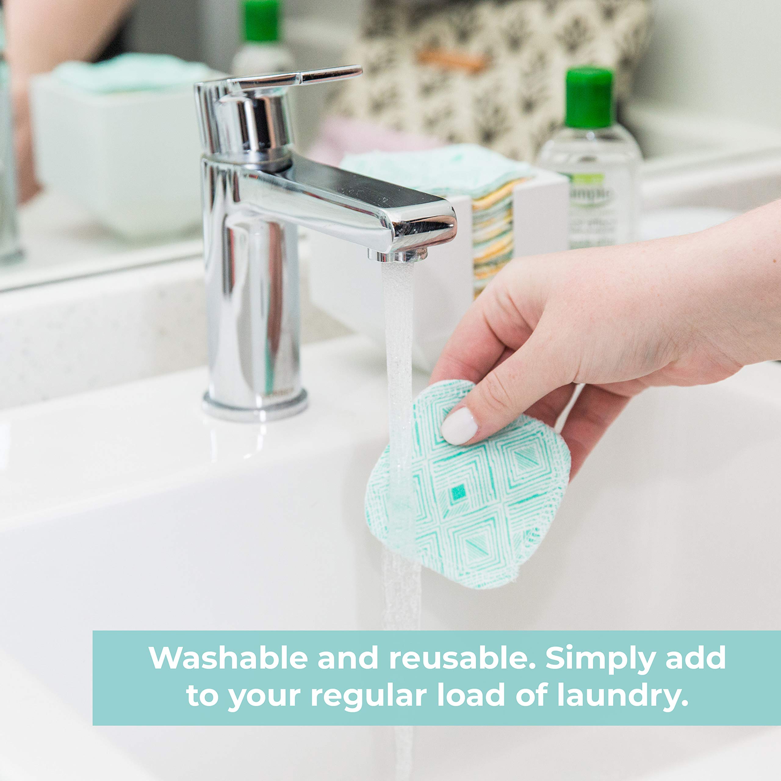 Marley's Monsters Reusable Cotton Facial Rounds with Mesh Laundry Bag
