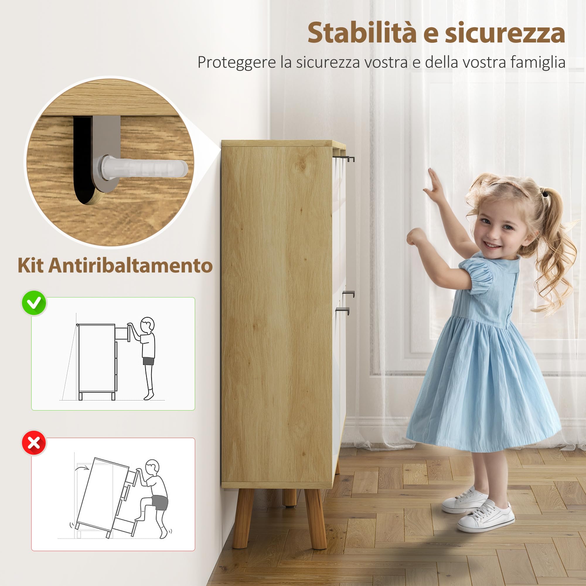 HOMCOM Scarpiera Salvaspazio Slim con 4 Ante a Ribalta, Scarpiera Ingresso con Ripiani Regolabili su 2 Livelli e Base Rialzata, Porta Scarpe per 20 Paia con Maniglia, 105x24x92.5 cm, Bianco Lucido