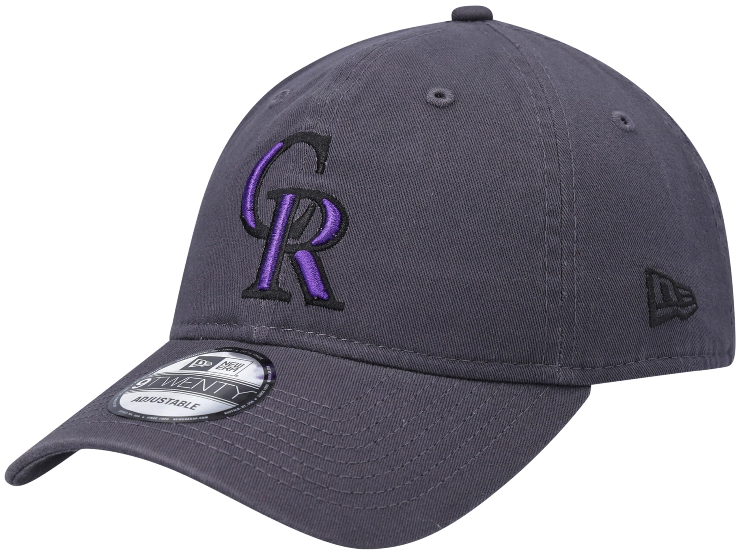 New Era MLB Core Classic 9TWENTY Graphite Charcoal Color Adjustable Hat Cap One Size Fits All