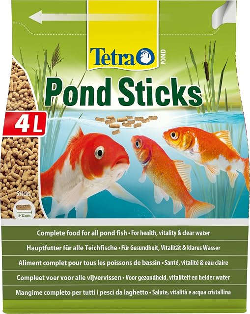 Tetra Pond Sticks, Complete Food for All Pond Fish for Health, Vitality and Clear Water, 4 Litre