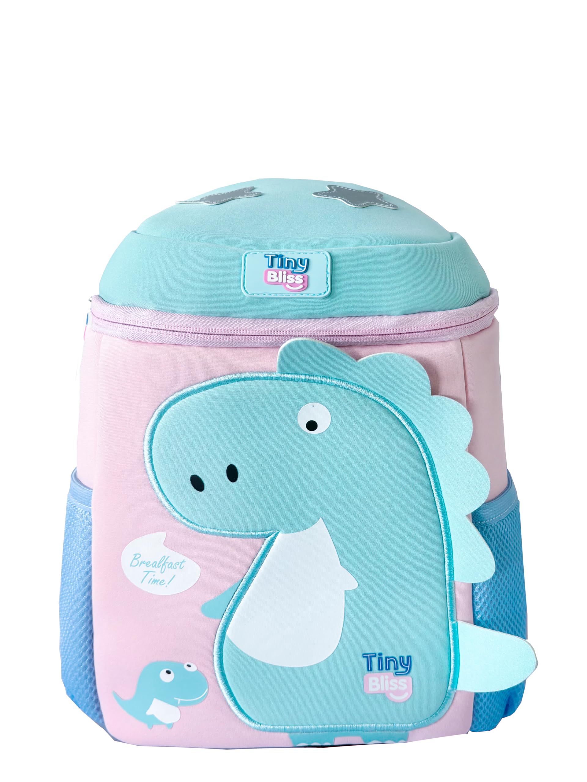 tinybliss Dinosaur Backpack for Kids, Neoprene, Water-Resistant, Pink and Turquoise For Kids' BAG | Picnic Bag | School Bag-picture-23
