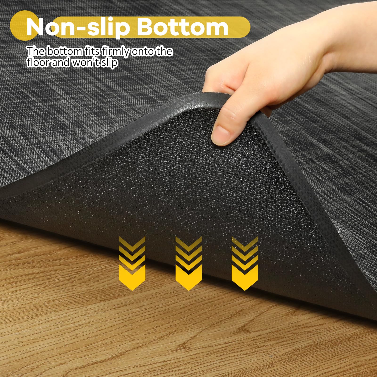 BesWin Bürostuhlmatte für Harte Böden, 91,4 x 121,9 cm, robuste Schreibtisch-Bodenmatte für Hartholz- und Fliesenböden, Computerstuhlmatte für Rollstuhl, große rutschfeste Bodenschutzmatte für Büro