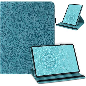 Laddutoi Case for Samsung Galaxy Tab S10 Lite/S10 FE/S9FE 10.9 Inches Blue | PU + TPU leather case, 360&deg; rotating stand, card
