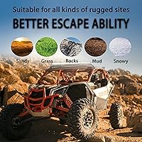 Vista 9 de Neumáticos para ATV/UTV de 25 x 8-12 en juego de 2, 25 x 8 x 12, para lodo, arena y todo terreno, neumático sin cámara de 6PR
