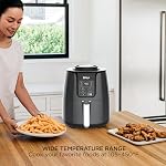 NINJA AF101C, Friteuse à air, 3,8L, cuisson électrique avec moins d'huile, équipée d'une plaque crisper + étagère multi-niveaux + panier antiadhésif, panneau de contrôle programmable, Noir, 1550W, (Version canadienne)