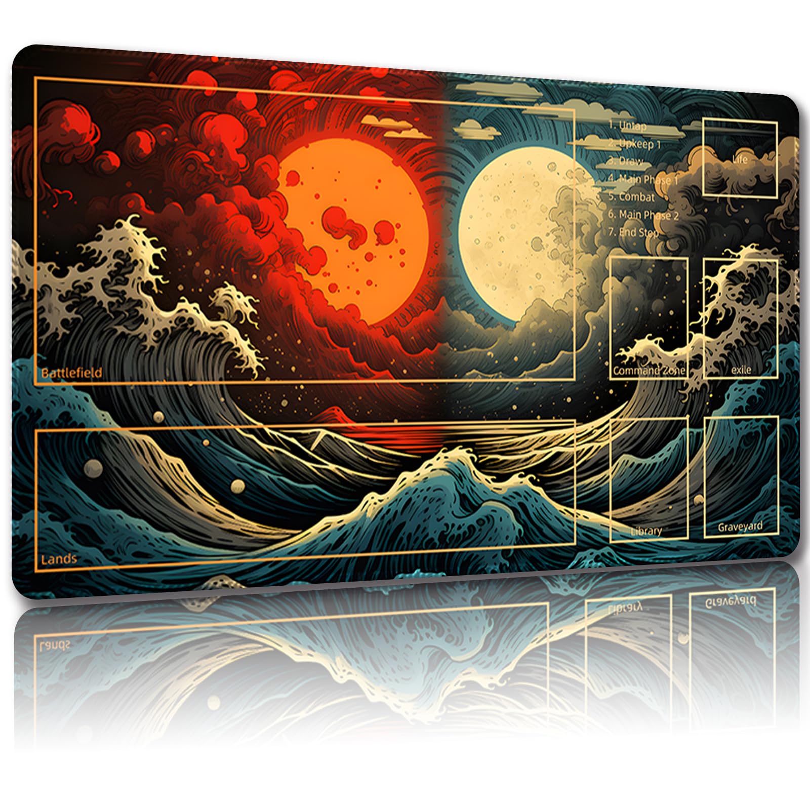 Tapis De Jeu Magic – 61x35,6 Cm – Antidérapant, Livré Avec Sac De Rangement – Pour MTG, JCC Et Souris