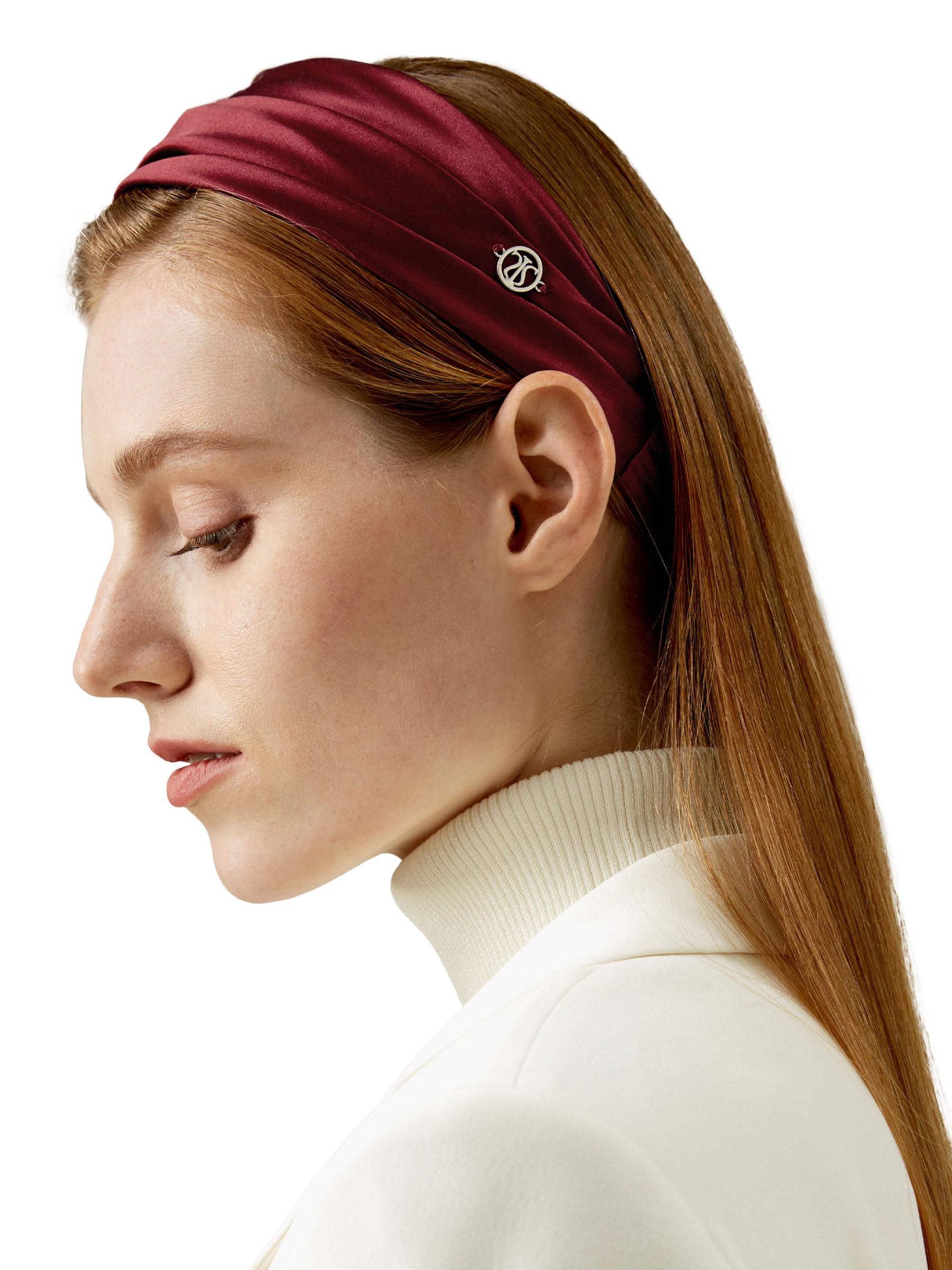 LILYSILK Damen Haargummi aus reiner Maulbeerseide verstellbar für feines starkes lockiges Haar langes und kurzes Haar Pflege elastisches Haarband für Makeup Yoga und Sport,Einheitsgröße