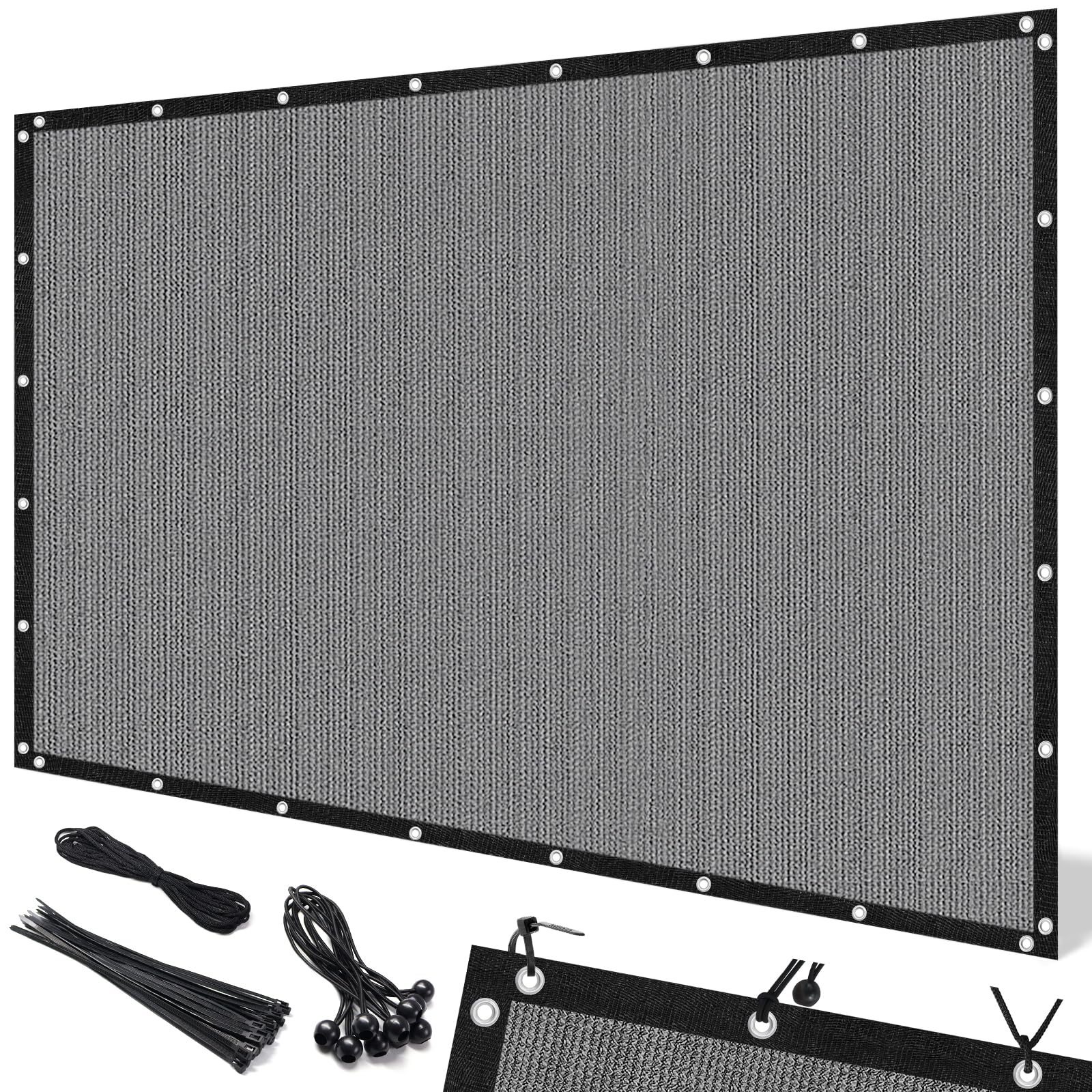 Artpuch Pergola Shade Cover with Grommets 8x8 FT 90% UV Block Outdoor Sun Shade Cloth Privacy Screen for Patio (Customized Available) Light Grey