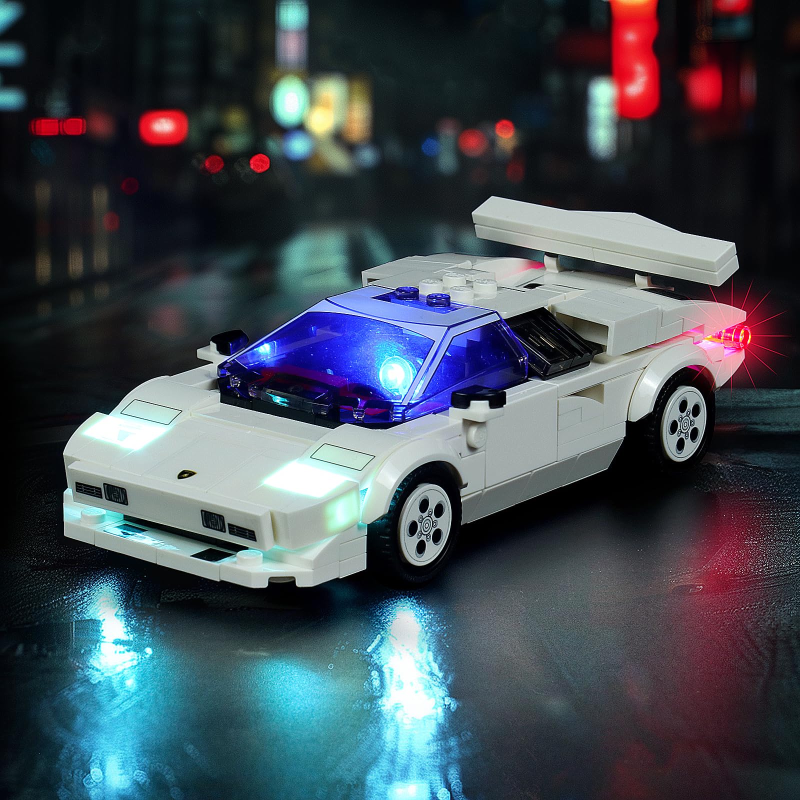 Brickshining LED Lighting Compatible with Lego Lamborghini Countach 76908, Light Kit Compatible with Lego 76908, Giving Light to Model, NOT Included The Model Set?Standard Version?