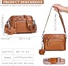 Bolsos cruzados de cuero genuino para mujer - Lindo bolso cruzado pequeño con correa ancha para viaje, trabajo y uso diario 5