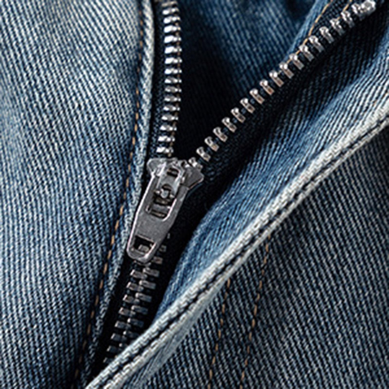 Genérico Vaqueros para Hombre Pantalones De Chándal para Hombre Elásticos Casuales Desgastados De Pierna Recta Suaves Cómodos Uso Diario Vaqueros Pantalones Corte Recto Denim