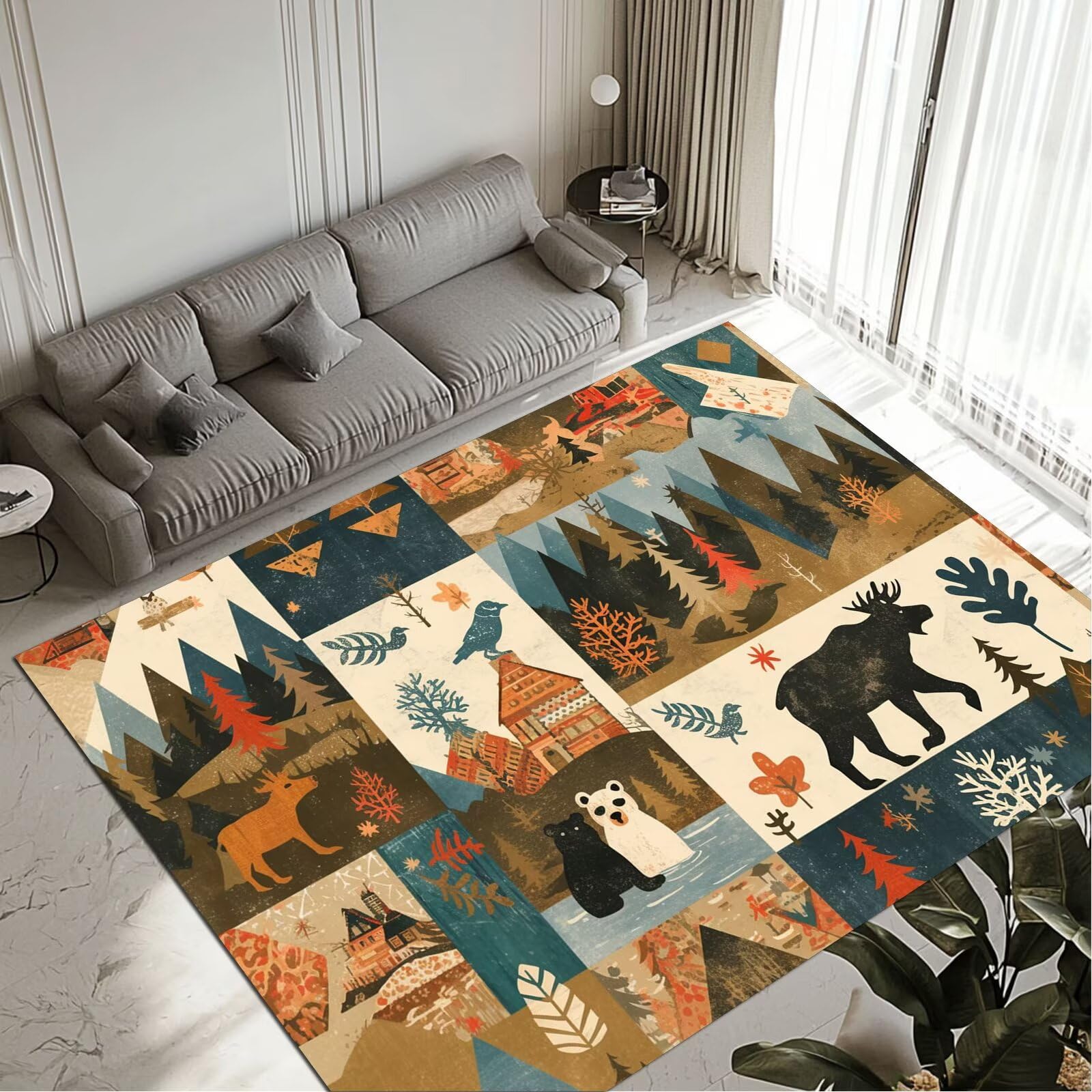 Tapis animal pour chambre et entrée au design moderne idéal pour votre espace
