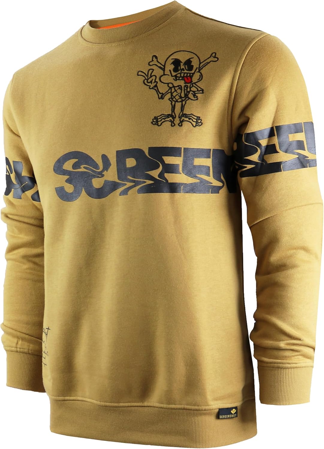 SCREENSHOT CREWNECK 3202 Mens Urban Streetwear NYC Graffiti Hip Hop Fleece Pullover Active Fashion Crew Neck Sweatshirt Top