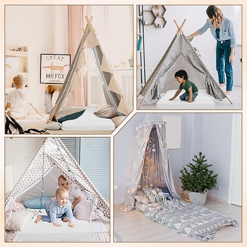 Miniatura 7 de PLULON Colchón de aire para niños con sábanas bajeras blancas, cama inflable de 63 x 28 x 8 pulgadas, colchón inflable para niños, fiesta de