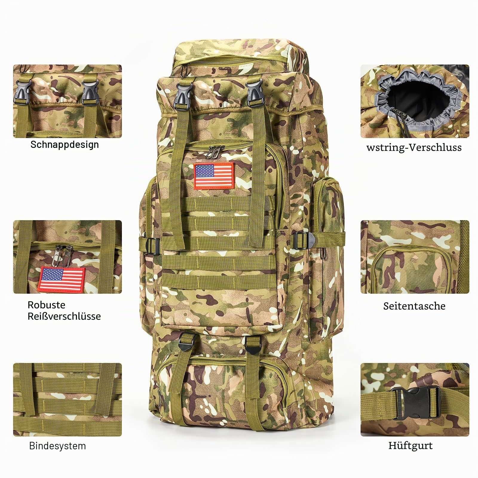 Skywod,Survival Gear Professional Kit and Large Camping Backpack,First Aid Kit for Adventure Outdoor Hiking Accessories