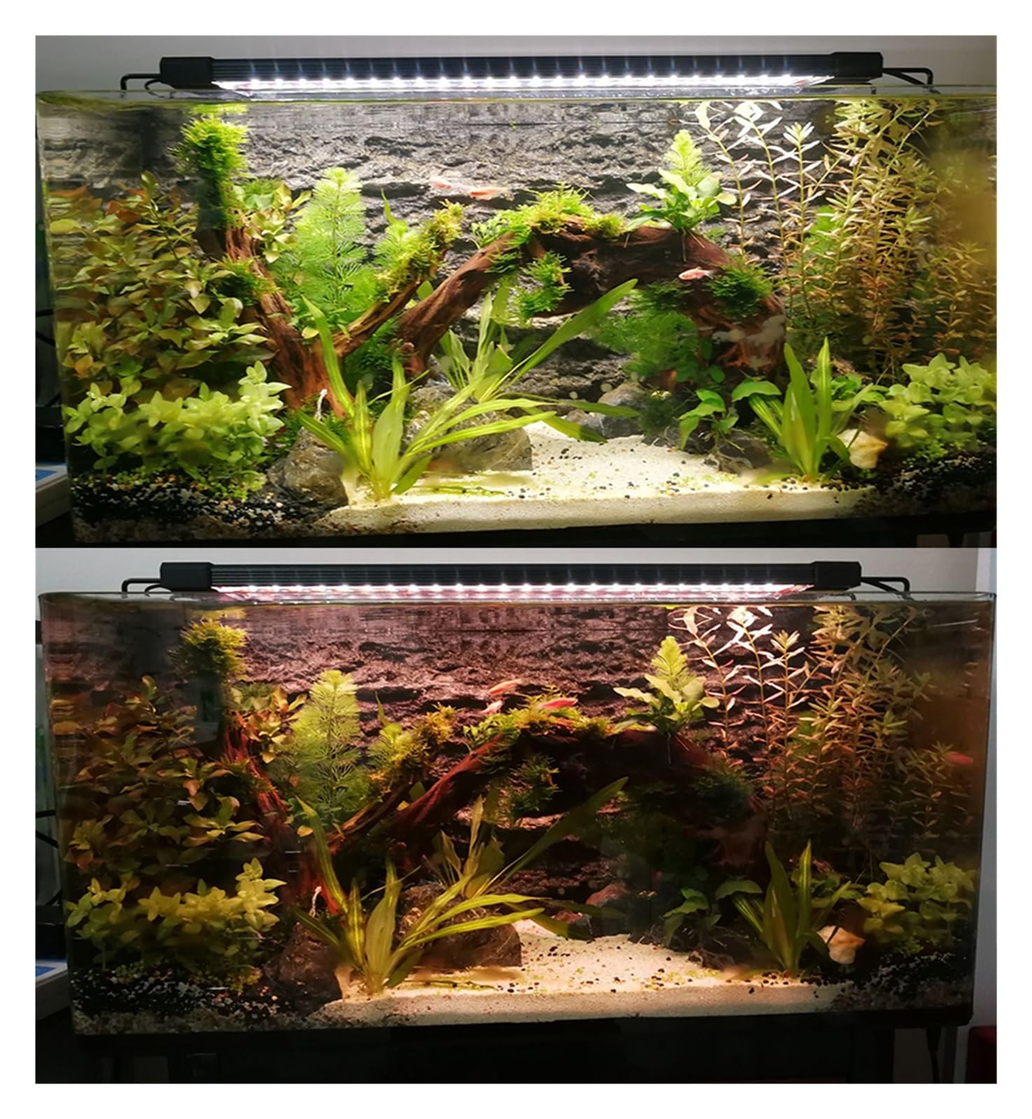 oświetlenie akwarium Akwarium LED Reef Light 24/7 Godzina Ściemniacz o pełnym spektrum Lampa do wzrostu roślin Wschód słońca Zachód słońca Marine Fish Tank Light RGB do akwarium roślinnego(HL40A)