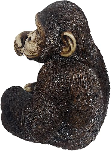 Miniatura 5 de DROPCUYUZbiz Figura de mono grande sentado escultura decorativa de calidad para oficina en casa