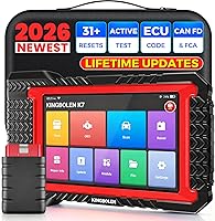 KINGBOLEN K7 2026 Bluetooth OBD2 Bidirectional Scanner: Lifetime Free Updates, 31+ Resets, CAN FD, FCA AutoAuth, Full Systems Diagnostics