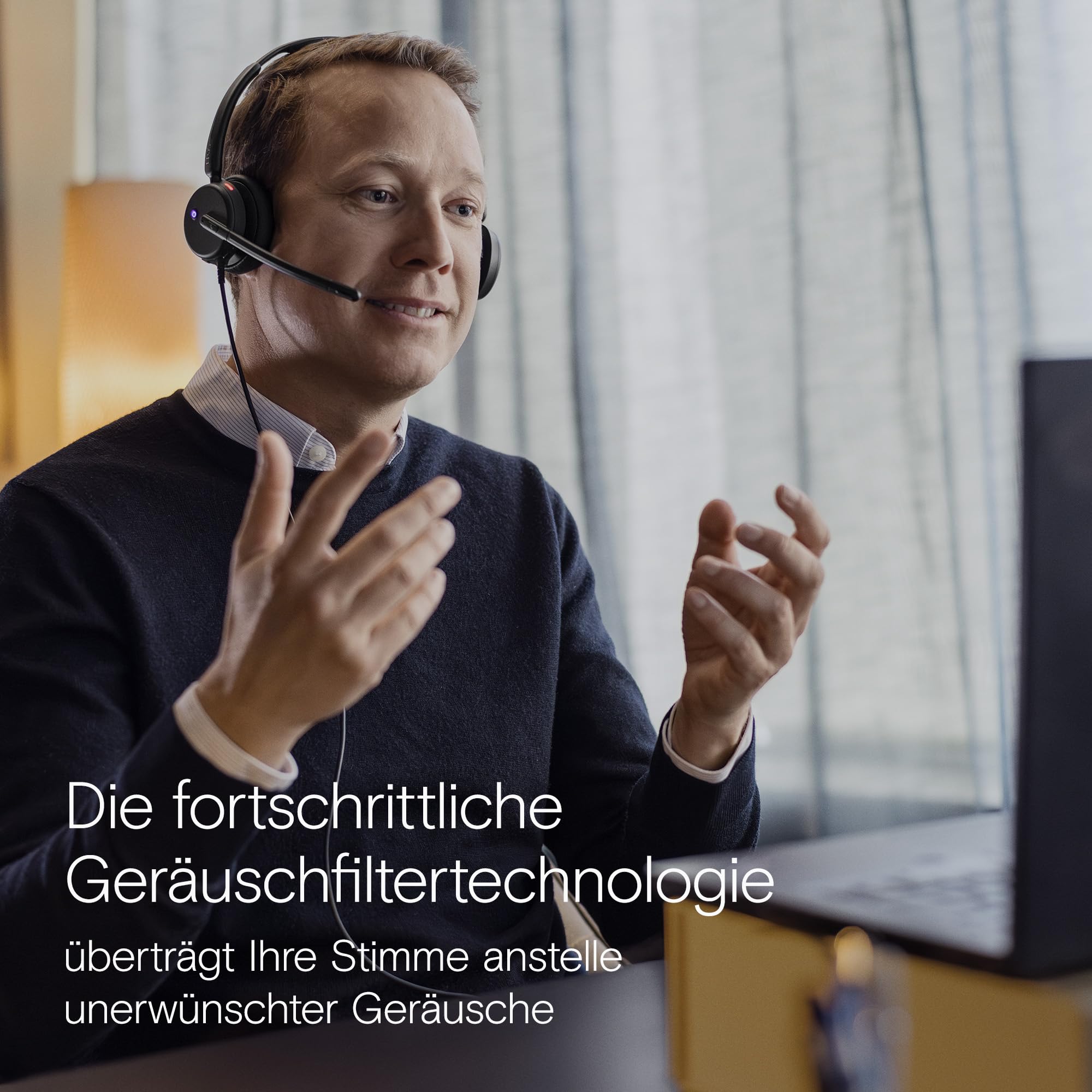EPOS Impact 460T - Doppelseitiges On Ear USB C & USB A kabelgebundenes Headset mit dualem Noise-Cancelling-Mikrofon, Microsoft Teams Zertifiziert, Plug-and-Play, für Büro, Remote, Zoom und Business