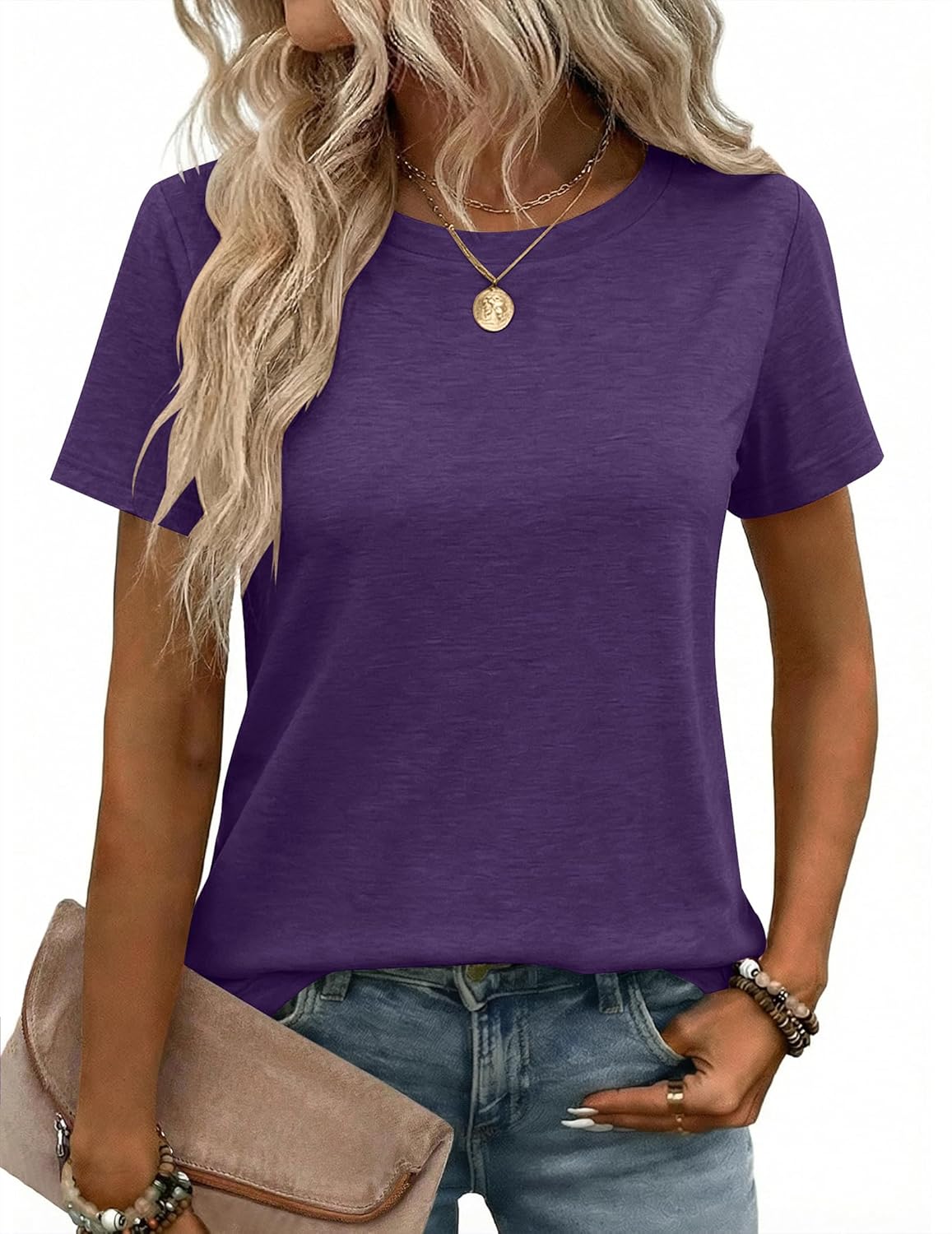 Zeagoo Womens Tshirt Short Sleeve Summer Tops Crewneck Casual Basic Tee Shirts Spring Clothes Trendy Outfit Zeagoo Womens Tshirt Short Sleeve Summer Tops Crewneck Casual Basic Tee Shirts Spring Clothes Trendy Outfit