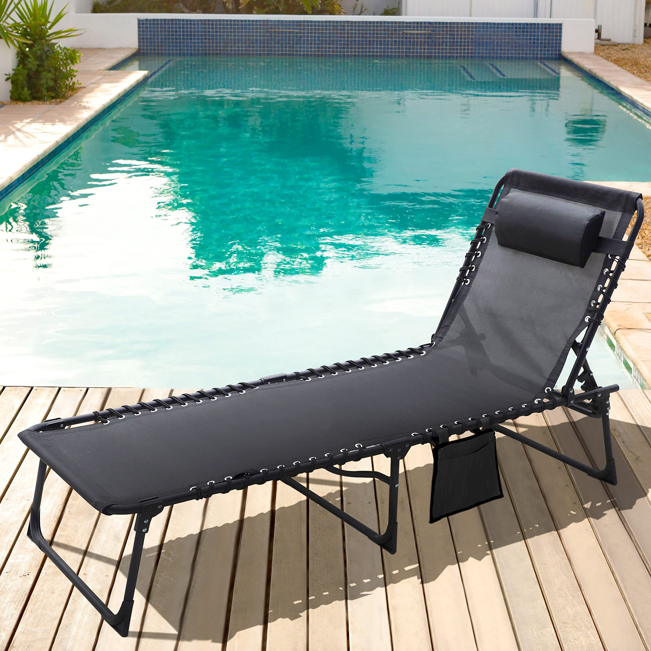 Lounge Chair for Outside, 5Position Chaise Lounge Chair Outdoor
