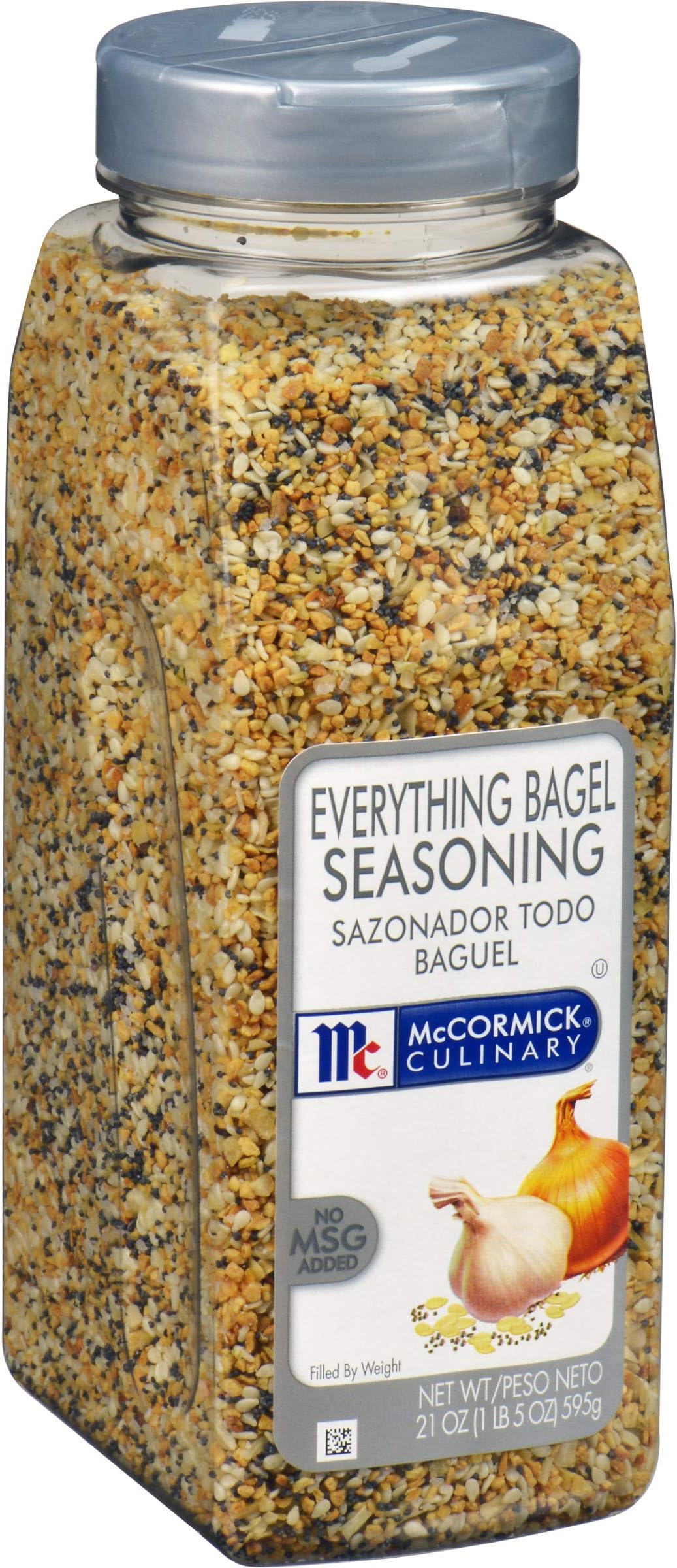 McCormick Culinary Everything Bagel Seasoning, 21 oz - One 21 Ounce Container of Everything Bagel Seasoning Blend of Poppy Seed, Sesame Seed, Garlic, Onion and Salt
