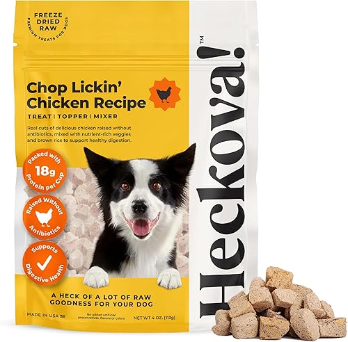 Heckova! Chop Lickin’ Chicken - Dog Treats Freeze Dried Chicken, Complete Meal &