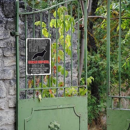 Miniatura 3 de Letrero divertido con texto en inglés "Beware Of Dog" (Beware Of Dog) - Letrero de advertencia para cerca, letrero de hojalata para perro, con texto