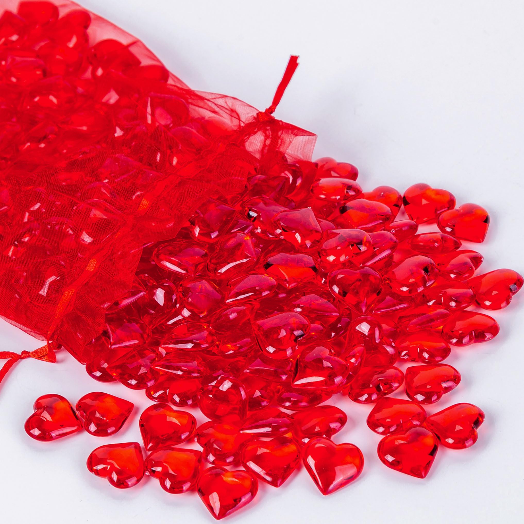 Amazon.com: AiFanS 225 PCS Red Heart Shaped Acrylic Gems, Vase