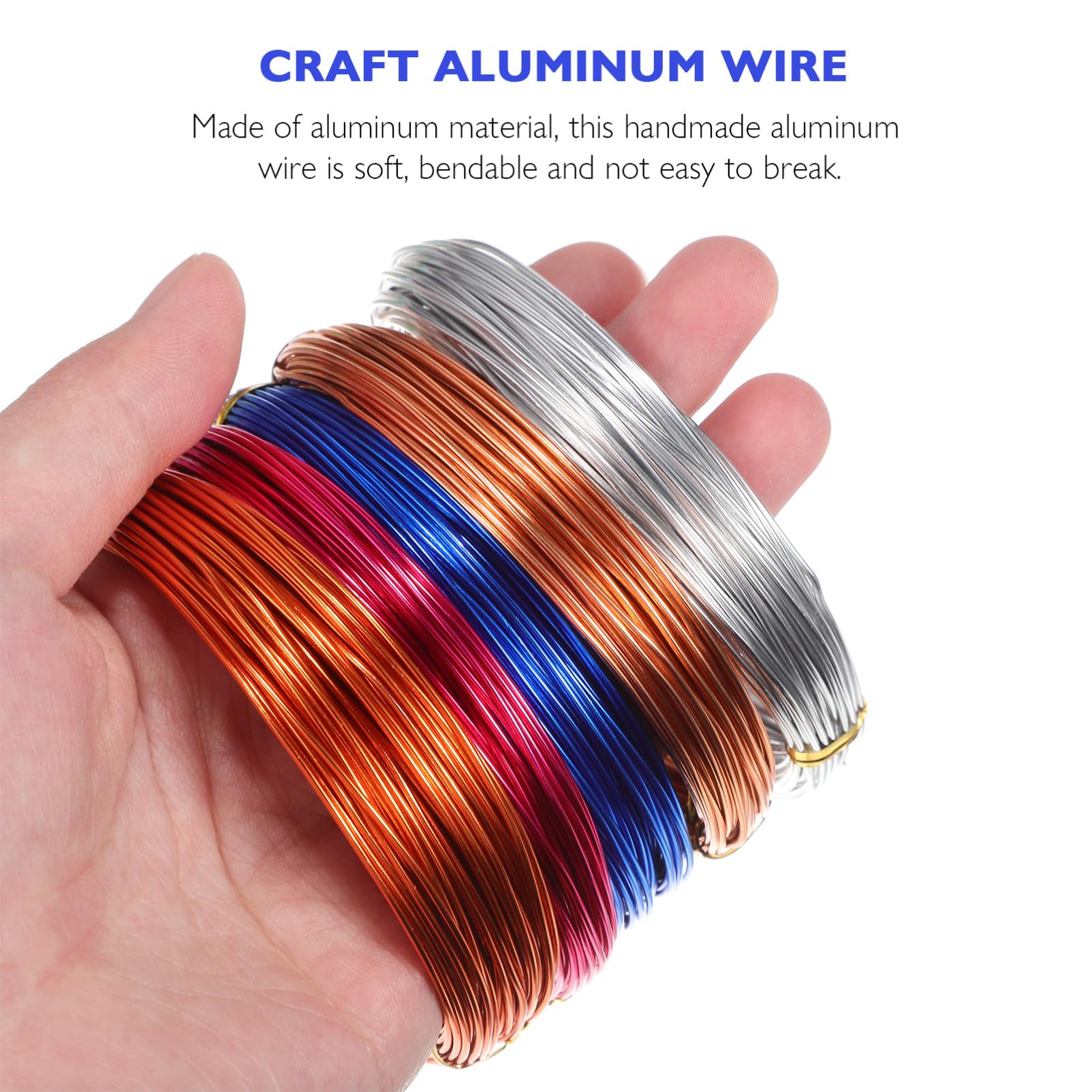 NUOBESTY Fil D'aluminium Câble Positif De La Batterie Trousse Fils À Bonsaï Planche À Fil D'art Armature Fil D'acier Grillage Électrique Fil À Bonsaï Étain