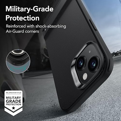 Miniatura 5 de ESR Funda para iPhone 15 Pro, funda de metal con función atril, 3 modos de soporte, protección contra caídas de grado militar, soporta carga