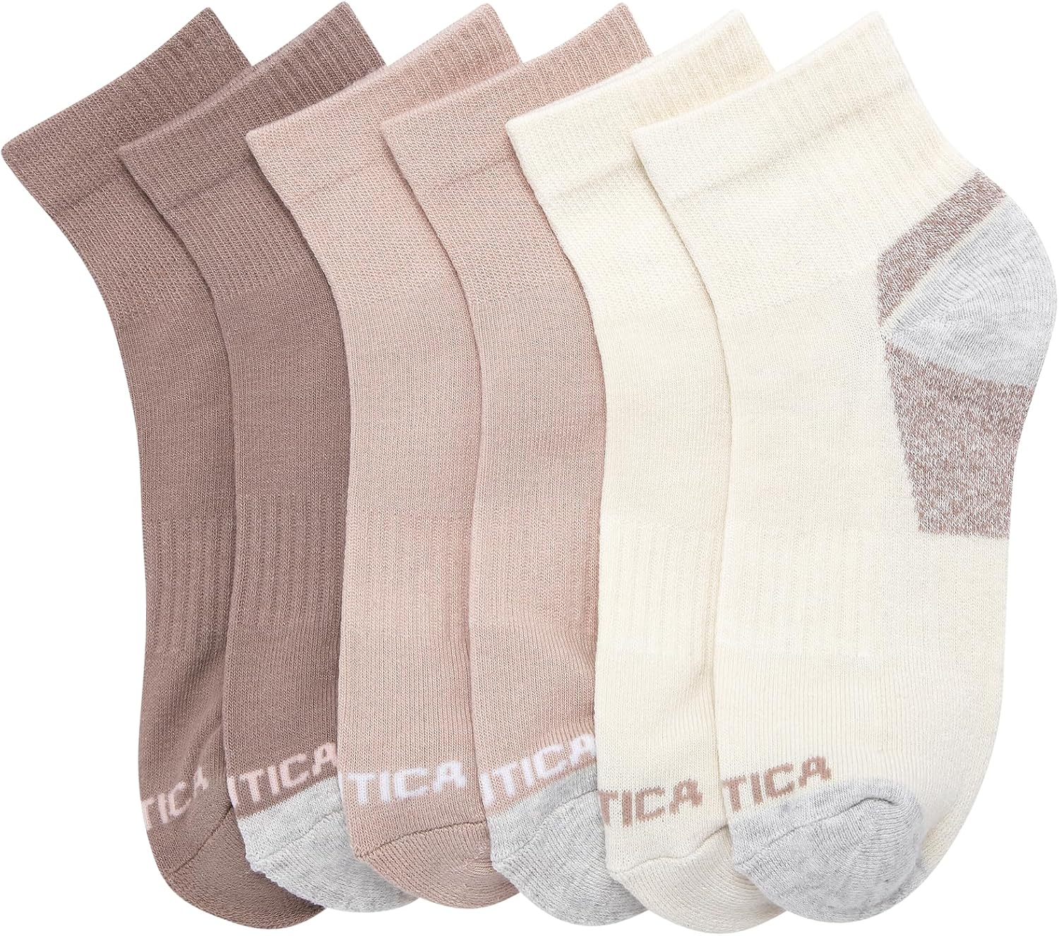 Nautica Womens High Quarter Socks Moisture Wicking Cushioned Socks, 6 Pack image 5