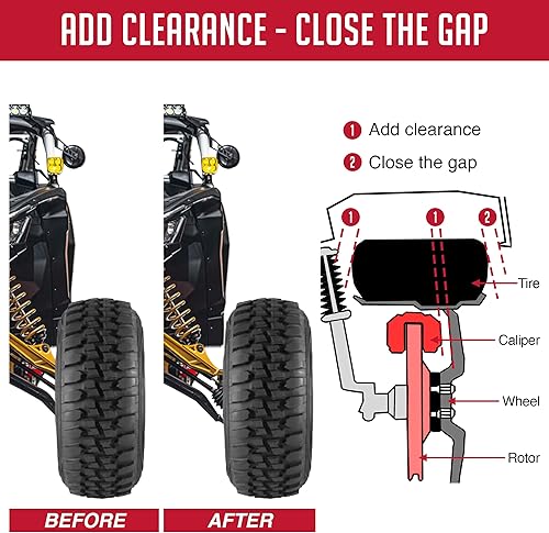 Miniatura 2 de Wheel Accessories Parts 2 piezas de espaciadores de rueda para ATV UTV de 4 en 156 mm 4x156 mm, 1 pulgada de espesor, 130 mm de buje, perno de rosca
