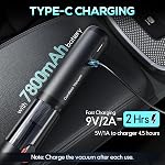 Cordless Car Vacuum, 21KPa Portable Handheld Car Vacuum Cleaner | Pre-filter & HEPA Filter System, 7800mAh Battery, Mini Vacuum with Multi Nozzles for Car, Home, Office, Pet Hair Cleaning