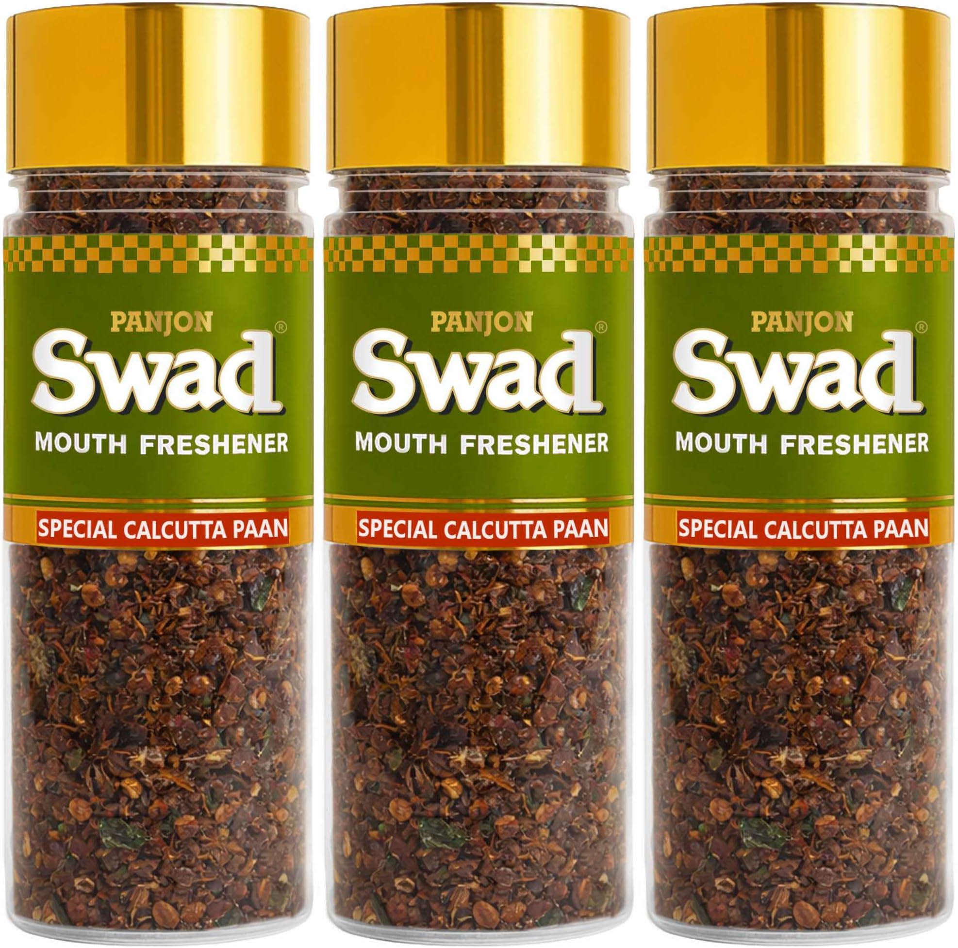 PANJON SWAD Calcutta Paan Mukhwas (3 X 100 Grams) | Meetha Paan Mukhwas | Hygienically Packed Traditional Sweet Pan Pachak | Tasty Mouth Freshener | After-Meal Snack | Dry Mukhwas, Pack of 3