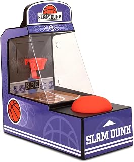 Retro Mini Arcade Basketball Game, Desktop Arcade Machine, Portable Tabletop Basketball Game with Score Counter, Basketball Hoop, Great Gifts for Men, Birthday Presents for Him - ThumbsUp!