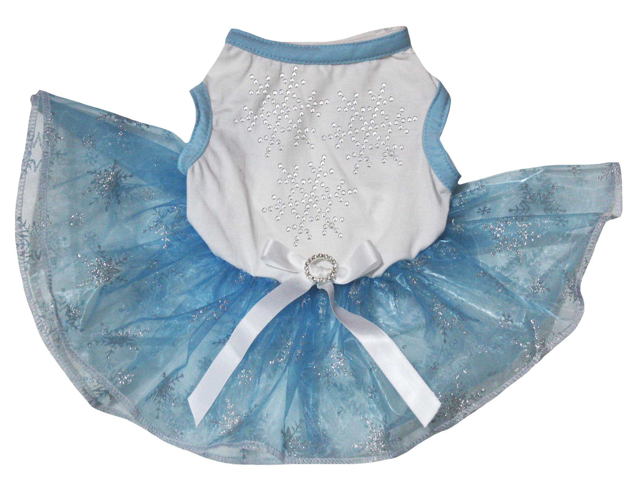 Robe tutu pour chien bleu flocons de neige XXXL habit grand confort