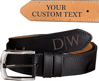 Personalized Leather Belt for Men, Custom Engraved Genuine Leather Belt with Name or Message, Handmade Gift Idea for Husband, Boyfriend, or Dad, Grandpa, Fathers Day Gift for Him, Graduation Gift Men