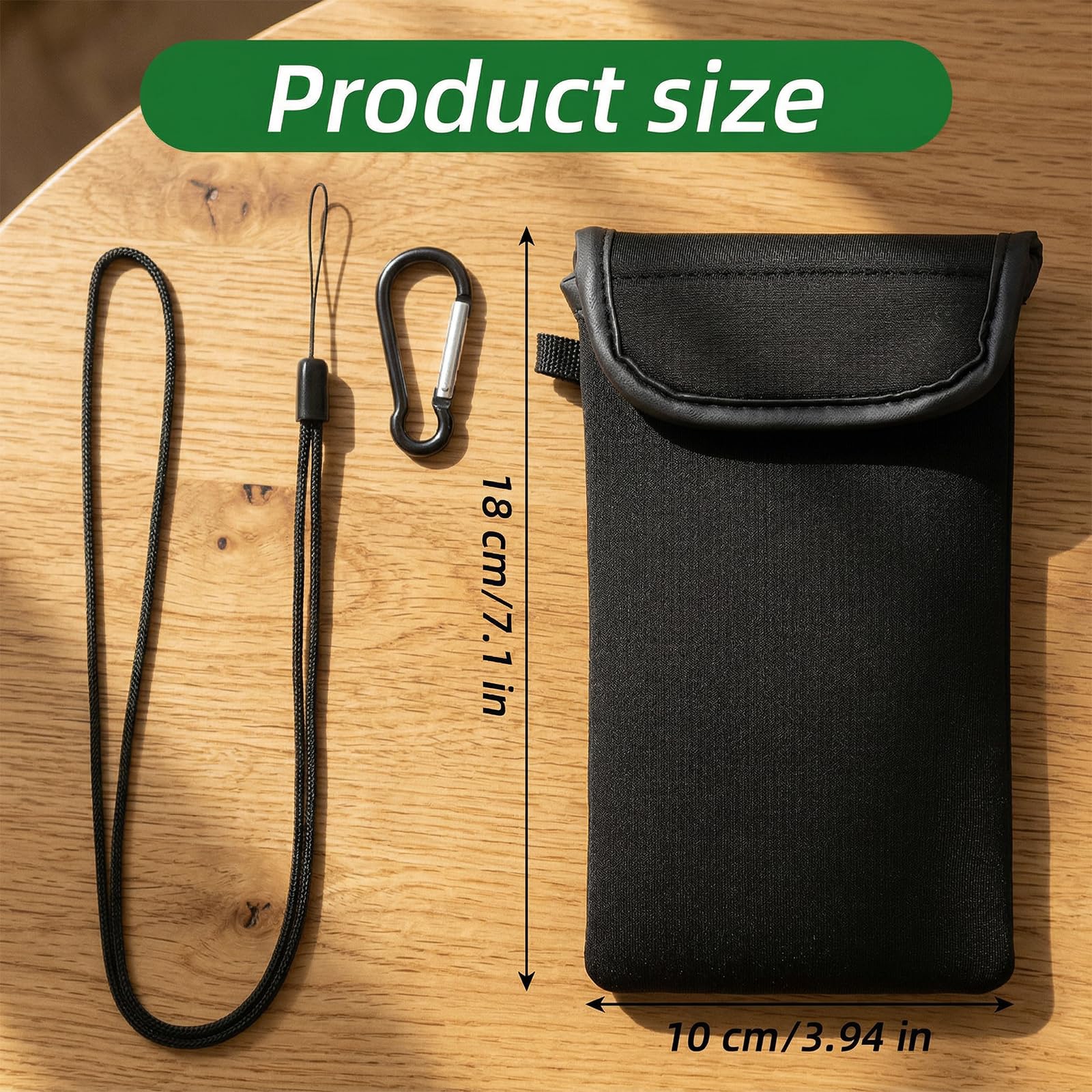 Handy Tasche, Handy Schutzhülle Neopren Handytasche für Smartphones Universal Handysocke Handyhülle Tasche Schutzhülle mit Karabiner und Umhängeband für Telefone Bis Zu 6,7 Zoll