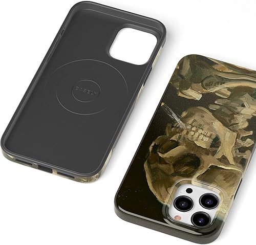 Miniatura 6 de Casely Funda para iPhone 13 Pro Max  Compatible con MagSafe  Funda para teléfono móvil con calavera de esqueleto de Van Gogh con cigarrillo ardiente