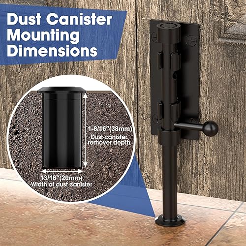 Miniatura 5 de Pestillo de cerrojo de barril, perno deslizante, herrajes para puerta, 9.6 pulgadas, resistente, acero inoxidable 304, para valla, madera, puerta de