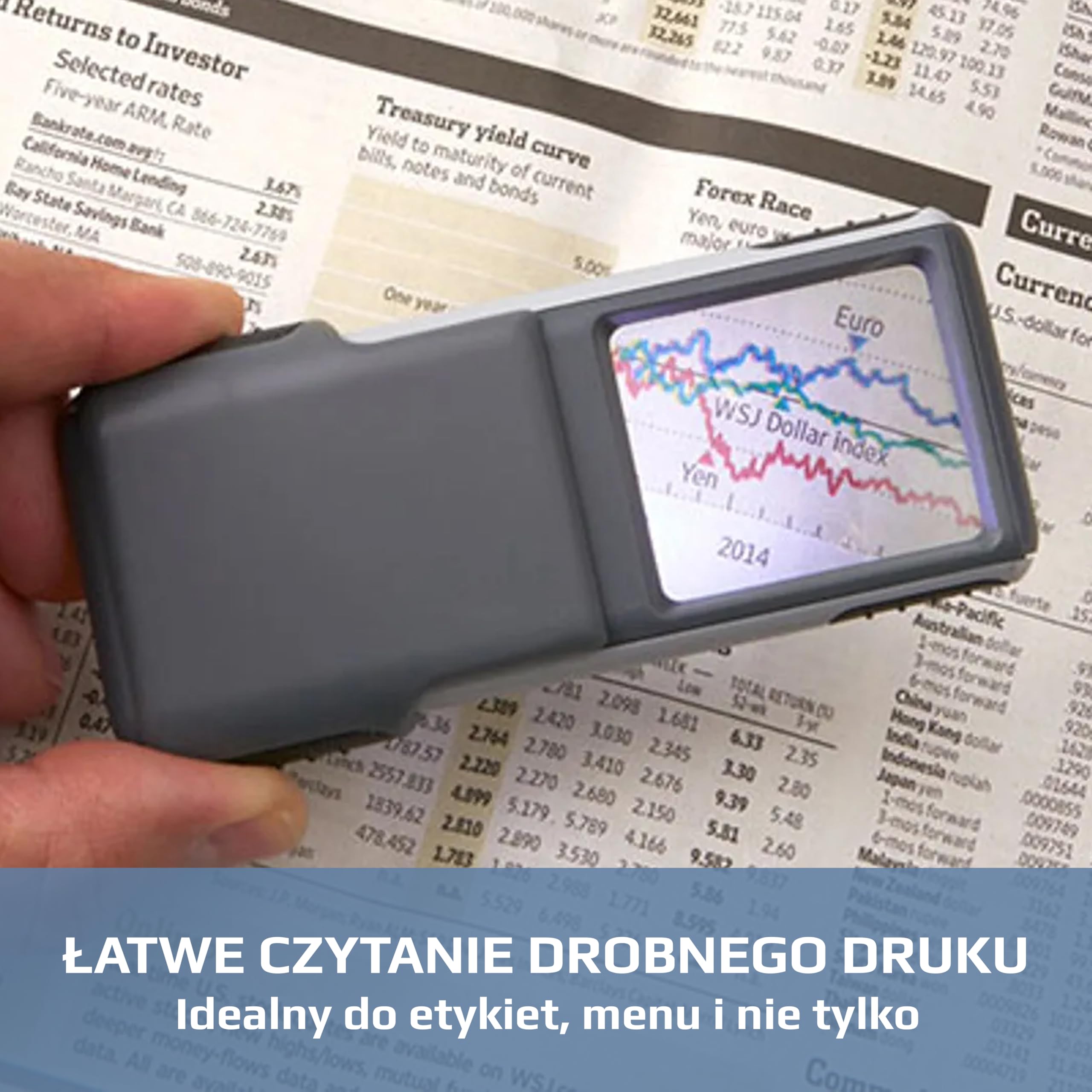 Carson PO-25 MiniBrite LED podświetlana kieszonkowa lupa z wbudowaną przesuwną osłoną obiektywu, szara, 5 cm x 1,5 cm x 11,4 cm