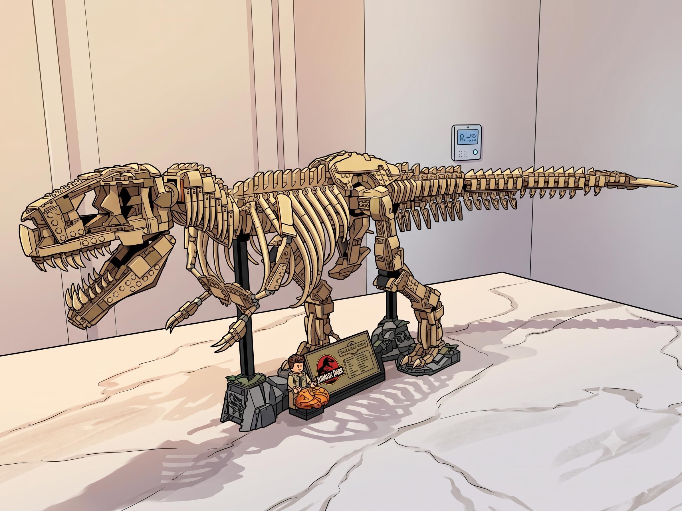 Amazon.co.jp: zmart MOC ティラノサウルス・レックス 化石 骨格模型