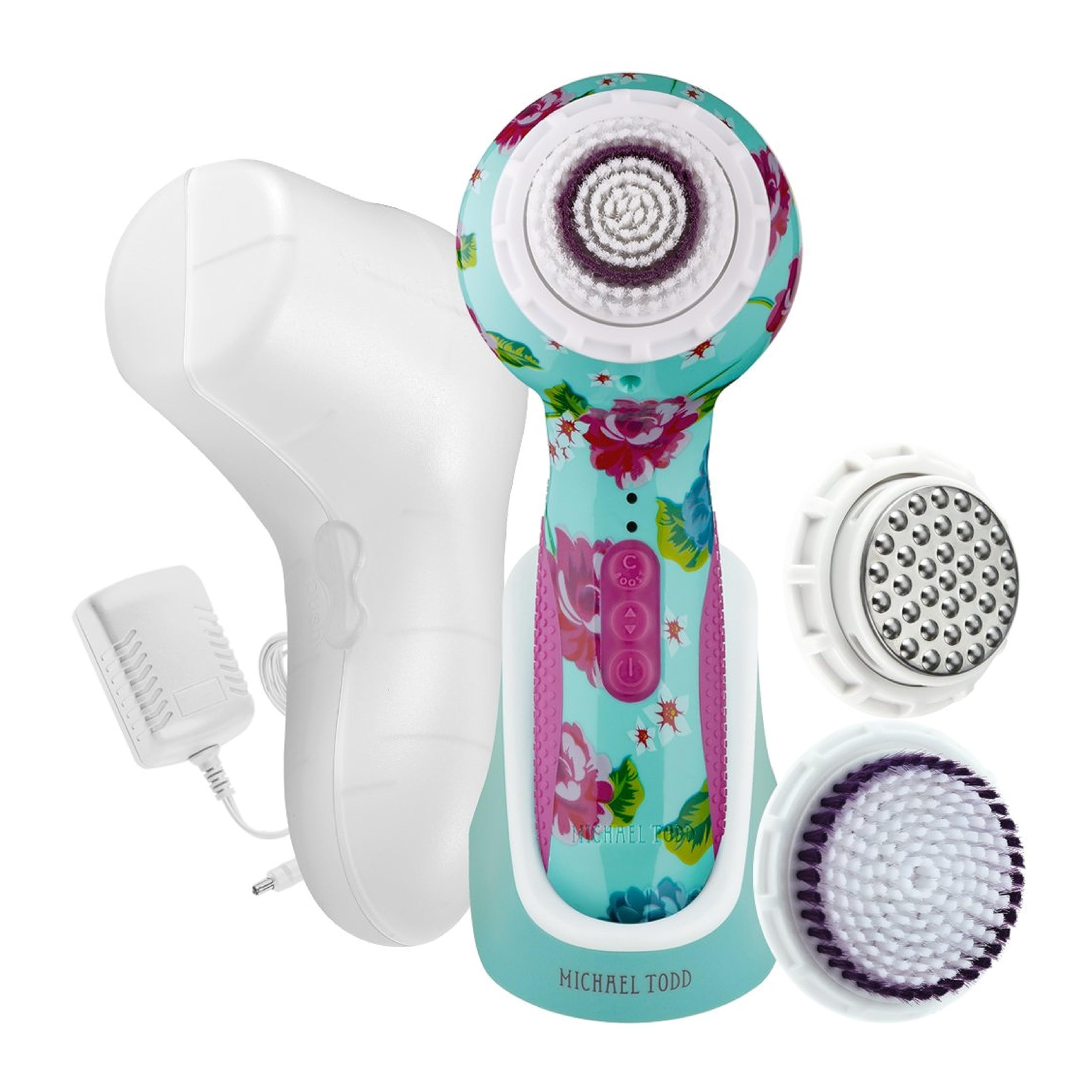 Michael Todd Beauty Soniclear Elite - Facial Cleansing Brush System - 6-Speed Powered Exfoliating Face & Body Brush