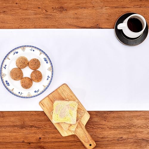 Miniatura 5 de Mebakuk Camino de mesa de lino estilo granjero grande, estilo arpillera, suave e impermeable, camino de tela decorativa para bodas y cenas al aire