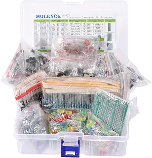 Molence DIY Electronics Kit 1818PCS Resistors LEDs Capacitors Diodes PCB Potentiometers for Arduino UNO MEGA2560 Raspberry Pi