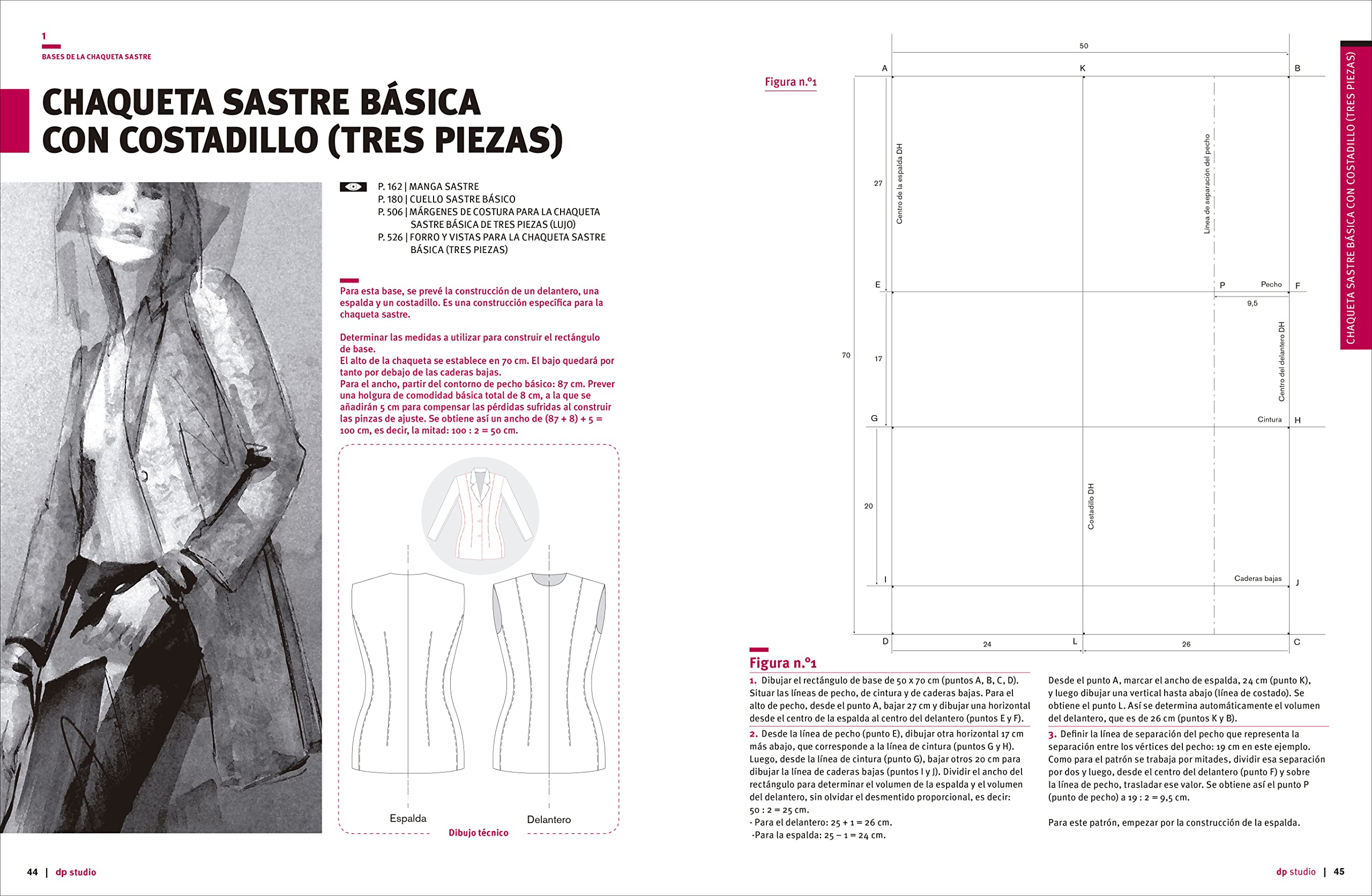 Diseño y confección de moda. Patronaje. Las bases. Vol. 2: Método para diseñar y confeccionar prendas de vestir Chaquetas - Mangas - Cuellos - Pantalones - Capas por Dominique PELLEN (DISE?O DE MODA)