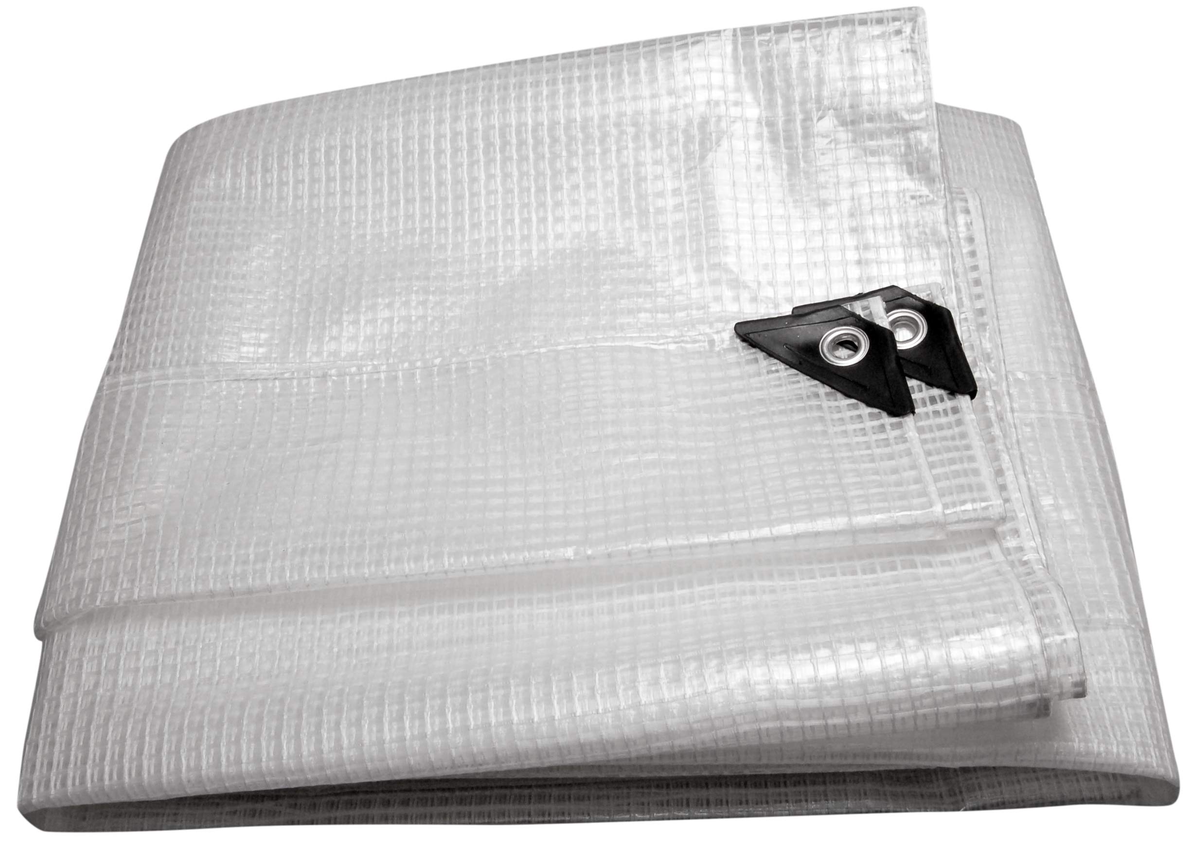 Home It® Bâche de Protection Renforcée Blanc 4 m × 8 m = 32 m² - Bâche Transparente en Film PE Transparent, Résistant aux UV, de sorte Que Le matériau n'est Pas dégradé par Les Rayons du Soleil